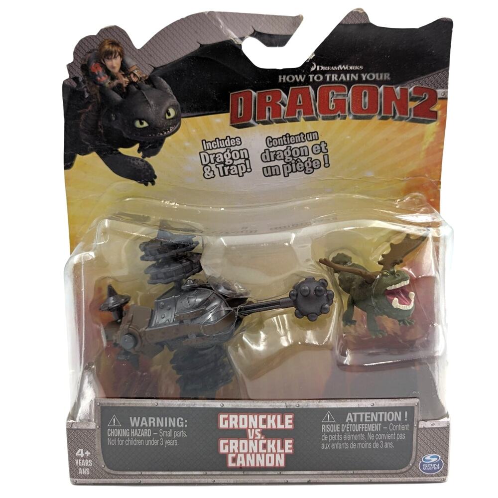 How To Train Your Dragon 2 Gronckle vs Gronckle Cannon Action Figure Set NEW